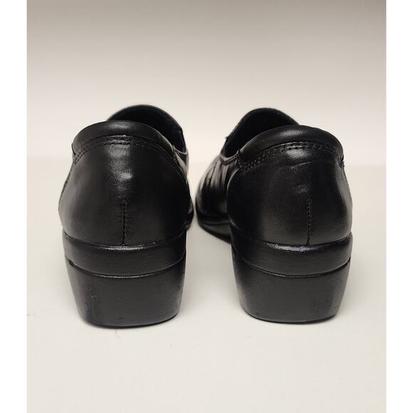 Earth Origins Victoria Black Leather Clog Heel Loafers 2013F Women's Size 8M - Picture 6 of 10